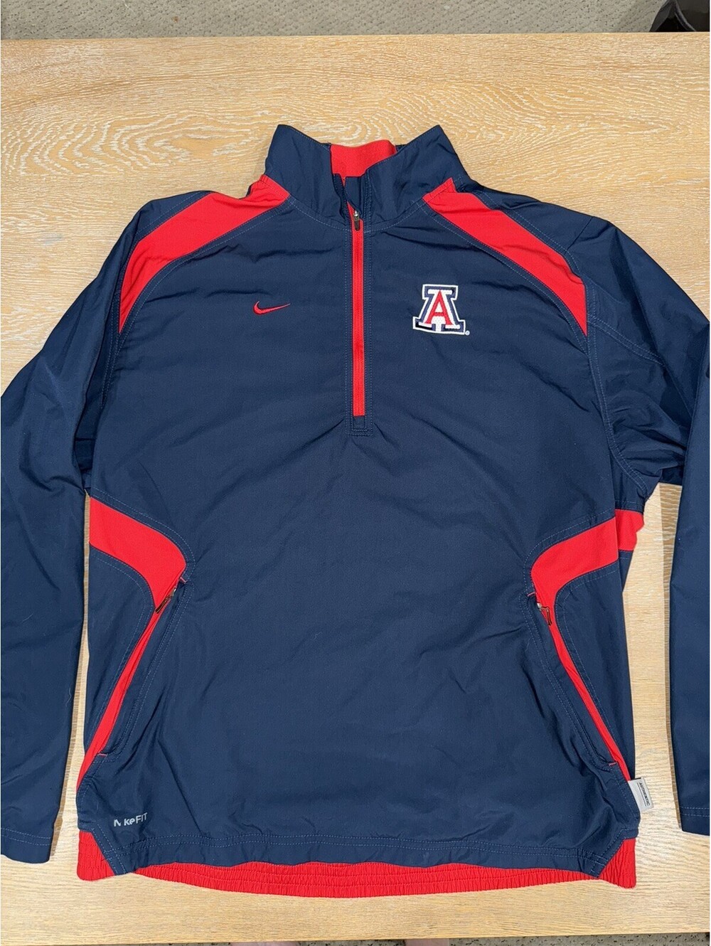 Vintage Team Nike Fit Storm UA Arizona Wildcats Full Zip Windbreaker Jacket M